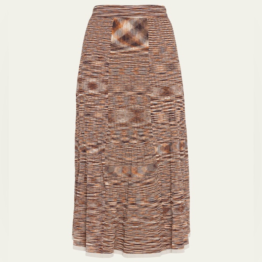 JONATHAN SIMKHAI Pleated Knit Midi Skirt Size S - Picture 2 of 2